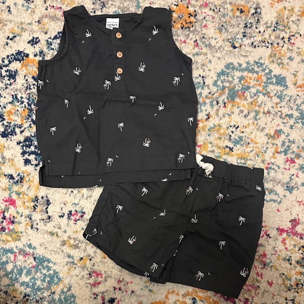 Linen and cotton two piece summer set